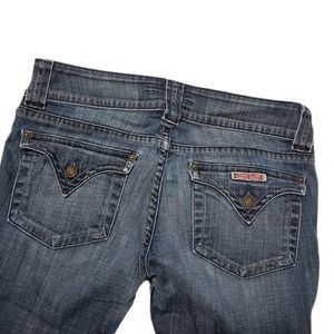 Low Rise Hudson Flare Flap Jeans